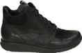 Durea - 9735 K GO - Zwarte Leren Hoge Sneakers voor Dames - Maat 37