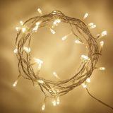 Lights4fun LED-lichtketting | 50 LED's, warm wit licht | met afstandsbediening en timer | werkt op stroom | decoratie voor ramen, kinderkamers en slaapkamers | kerstboomdecoratie voor binnen | transparante kabel | lengte 4 meter