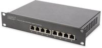 Digitus DN-95317-1 Unmanaged Gigabit Ethernet PoE+ Network Switch - 8 Ports - 80W - Grey