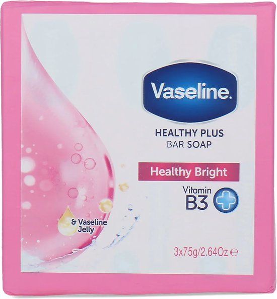 Vaseline Healthy Plus Bar Soap Healty Bright - 3 x 75g