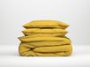 Zo!Home Satinado Housse de couette - Lit simple - 140x200/220 cm - Ochre Gold