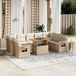 Maison Exclusive - Ensemble de meubles de jardin 10 pièces avec canapé et coussins, beige, en polyrotin