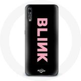 Maniacase Hoesje voor Huawei P20 Blink Fandom Blackpink Roze Logo Zwarte Achtergrond