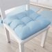 PETTI Artigiani Italiani - Zitkussen voor keukenstoel, set van 6 kussens voor keukenstoelen, van katoen met banden, lichtblauw, 100% Made in Italy