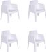 Garden Impressions Box Tuinstoel Wit - 4 stuks