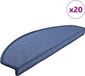 vidaXL Trapmatten 20 st 65x24x4 cm blauw halfrond groot