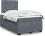 Maison Exclusive - Sommier à lattes de lit et matelas gris foncé 120x190cm velours