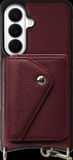AVY Leren Hoesje Geschikt voor Samsung Galaxy S26 | Met Magnetische Kaarthouder | Compatibel met MagSafe | Leather Case met Wallet | Burgundy