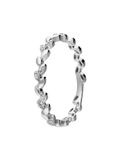Lucardi Dames Zilveren ring blad - Ring - 925 Zilver - Zilverkleurig - 18.5 / 58 mm
