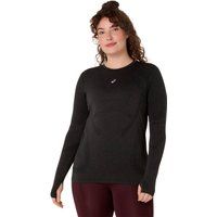 ASICS Road Seamless Hardloopshirt Dames - zwart, grijs, Maat XL