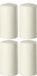 Enlightening Candles 4x bougies cylindriques/stompkaarsen blanc ivoire 6 x 10 cm 36 heures de combustion - Bougies inodores blanc ivoire