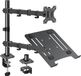 Bol Support écran et ordinateur portable, pour la plupart des écrans LCD LED de 13 à 27 pouces et ordinateurs portables jusqu'à 15,6 pouces, VESA 75x75-100x100mm
