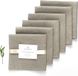Serviettes en lin naturel marron - serviettes en tissu lin - style campagnard lot de 6 45x45 cm
