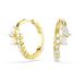 Swarovski Mesmera Creolen, Gemengde Slijpsels, Wit, 18 Karaat Gouden Afwerking