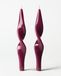 HEMA Bougies De Table XL ⌀4,3 X 27 Cm Torsadées Aubergine - Lot De 2