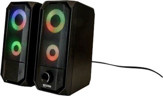Battletron Gaming Speakers with Light USB - Black