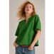 White Stuff Ash Linen Blend Top Vert Moyen