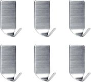 LifeGoods RVS Wandhaak (6-stuks) – Zelfklevende Handdoek Haakjes - Multi Wandhaakje - Muur Haak – Deurhaak