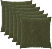 vidaXL - Kussensloop - 6 stuks - HEERLEN - Groen - 70 x 70 cm - Microfiber Fleece