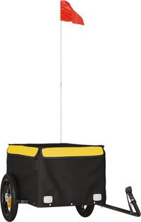 vidaXL-Fietstrailer-30-kg-ijzer-zwart-en-geel