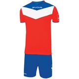 Givova, kit speelveld, rood/lichtblauw, M