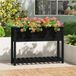 Maison Exclusive - Jardinière avec espace de rangement, noir, 111,5 x 34,5 x 81 cm, en bois de pin