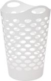 5five Flexibele wasmand/opbergmand - rond - wit - 75 liter - D41 x H66 cm