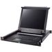 Aten CL1000M rack console 43,2 cm (17") 1280 x 1024 Pixels Metaal, Kunststof Zwart 1U