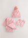 Next - Meisjes - Set van beanie, sjaal en handschoenen met kabelpatroon - Roze
