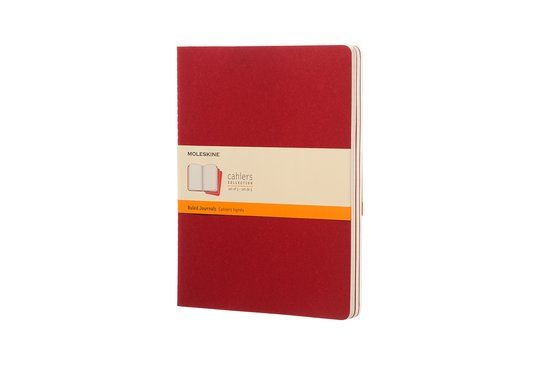 Moleskine Cahier Journals - Extra Large - Gelinieerd - Rood - set van 3