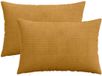 vidaXL - Kussensloop - 2 stuks - HEERLEN - Geel - 30 x 50 cm - corduroy
