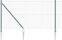 vidaXL Euro-hek met grondpennen 10 x 1,2 m PVC-coated staal groen mesh