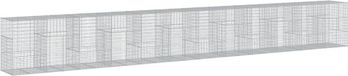 vidaXL Schanskorf - 1200x100x150 cm - Gegalvaniseerd - Zilverkleurig