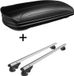 VDP Coffre de toit VDPMAA320 320L Verrouillable Noir mat + Barres de toit en aluminium VDP004L Compatible avec VW Golf V Variant 1K (2007-2010)