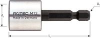 Rotec Dopsleutel E6.3 1/4" Bitopn., Magnetisch, SW 14x65