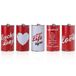 PartyDeco trouwauto blikjes Retro - Bruiloft - rood - set 5x stuks - 14 x 7 cm