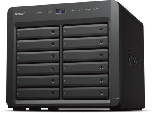 Synology DiskStation DS2422+ NAS Server - 12-Bay, AMD Ryzen V1500B, 4GB RAM, Black