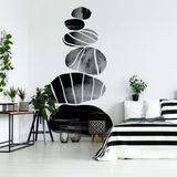 Ambiance Sticker GALETS Vliesbehang voorgelijmd reuzenmuurschilderingen - decoratieve lijm - 120 x 120 cm