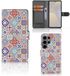 B2Ctelecom Samsung Galaxy S25 Ultra Bookcase Tiles Color