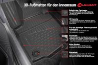 Element Tapis de sol 3D en caoutchouc Premium sur mesure pour Toyota Land Cruiser 200, 2012-2015 4 pièces (Gris)