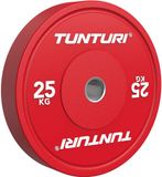 Tunturi Platinum bumperplates - Halterschijf - 25kg - Rood