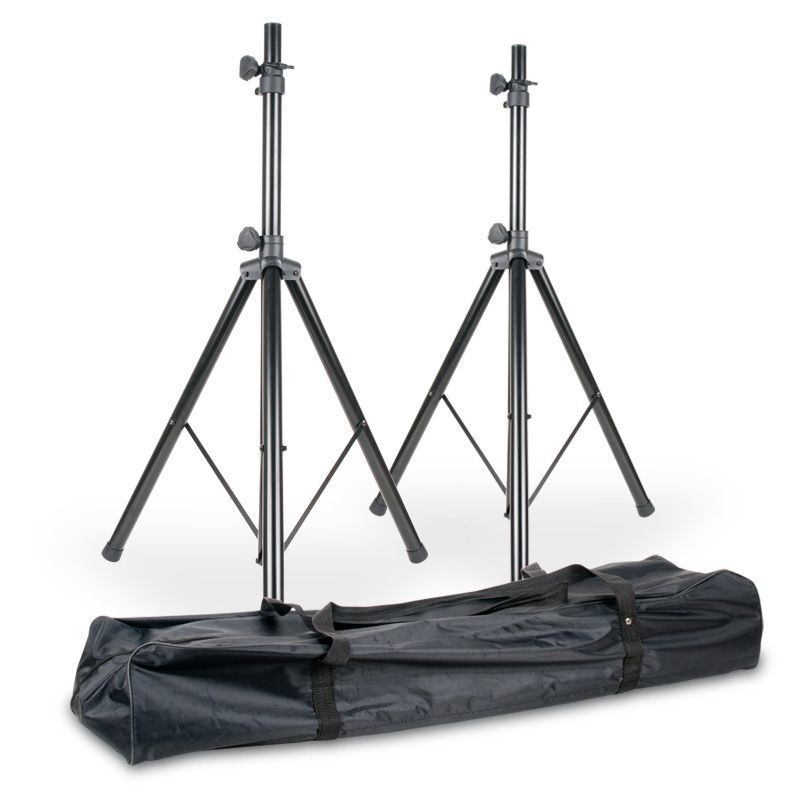 Adj American DJ SPSX2B Speaker Stand - Satin Steel - Floor Mount - 180cm