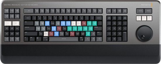 Blackmagic Design DaVinci Resolve Editor Keyboard - QWERTY - Zwart/Grijs