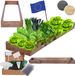 Modo24 ZP09 Carré Potager Surélevé En Escalier Modulable, Bois De Pin, Herbes/légumes, Jardin/terrasse/balcon, 9x30x120 Cm, Marron