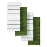 KitchenAid Albany Keukenhanddoek 4-Pack Set, Katoen, Matcha Groen/Wit, 16"x26"