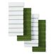 KitchenAid Albany Keukenhanddoek 4-Pack Set, Katoen, Matcha Groen/Wit, 16"x26"