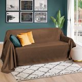 Beautissu Romantica Bedsprei 210x280cm in Suède-Look