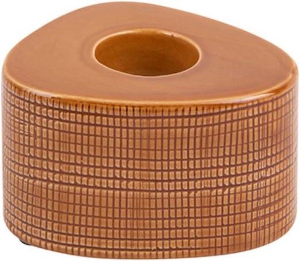 Present Time Waxinelichthouder Triangle 7 Cm Keramiek Geel