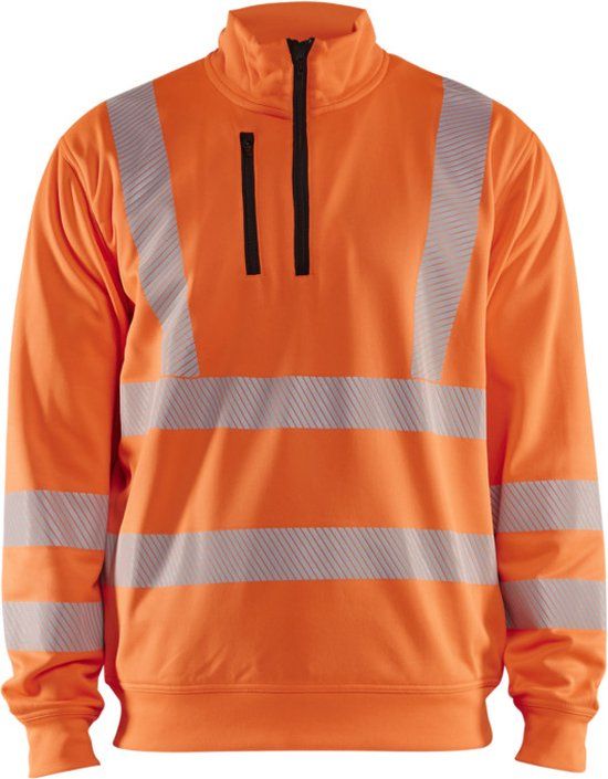 Blåkläder High Vis Sweatshirt halve rits 3564-2538 - High Vis Oranje - XXXL