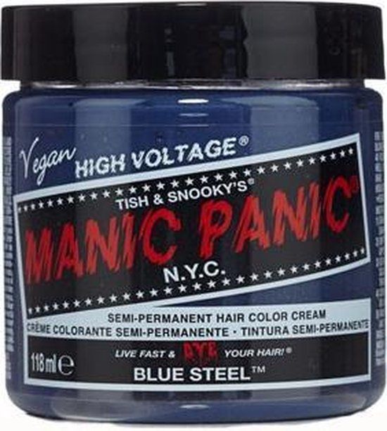 Manic Panic Classic Blue Steel Semi-permanente Haarverf - Blauw - 118ml